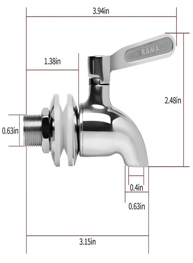 RAMA 304 Grade Stainless Steel Tap - Durable Water Filter & Purifier Tap with 1-Year Warranty | Sleek Modern Design for Home & Kitchen - Image 3